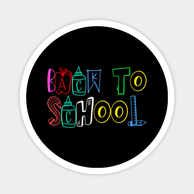 Back To School Schoolchild Students Magnet by Foxxy Merch